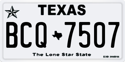 TX license plate BCQ7507