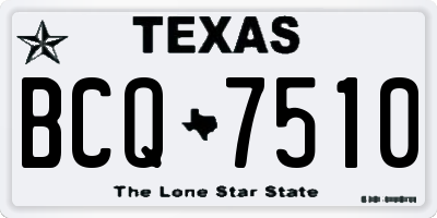 TX license plate BCQ7510