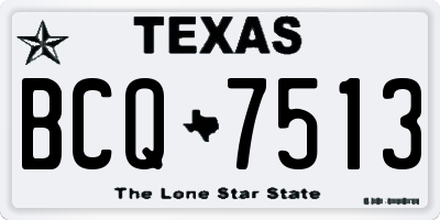 TX license plate BCQ7513