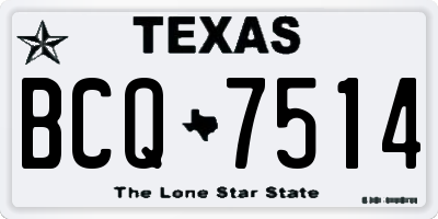 TX license plate BCQ7514