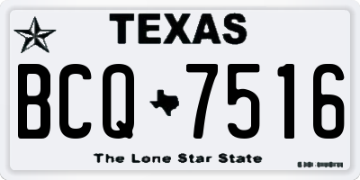TX license plate BCQ7516