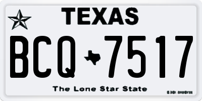 TX license plate BCQ7517
