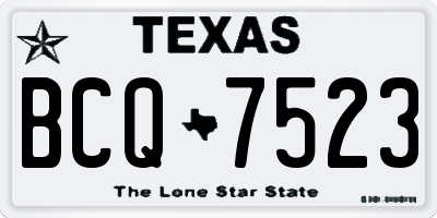 TX license plate BCQ7523