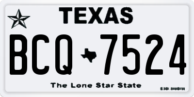 TX license plate BCQ7524