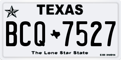 TX license plate BCQ7527