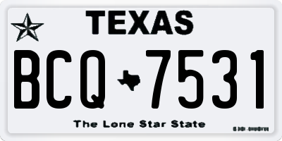 TX license plate BCQ7531