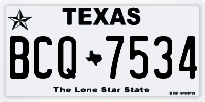 TX license plate BCQ7534