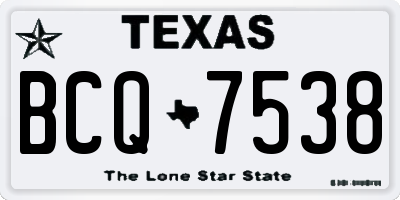 TX license plate BCQ7538