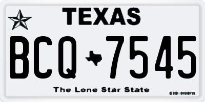 TX license plate BCQ7545