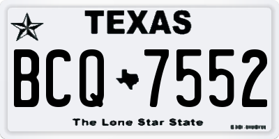 TX license plate BCQ7552