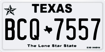 TX license plate BCQ7557