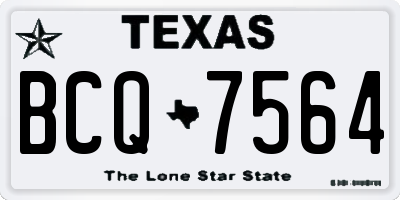 TX license plate BCQ7564