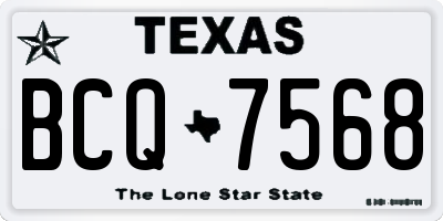 TX license plate BCQ7568