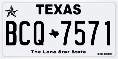 TX license plate BCQ7571