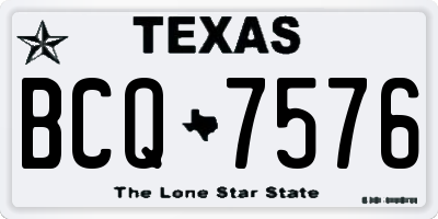 TX license plate BCQ7576