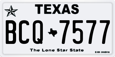 TX license plate BCQ7577