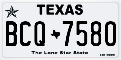 TX license plate BCQ7580