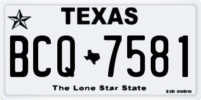TX license plate BCQ7581