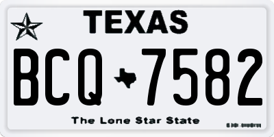 TX license plate BCQ7582