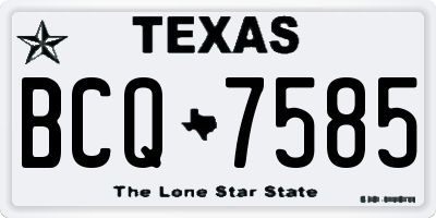 TX license plate BCQ7585