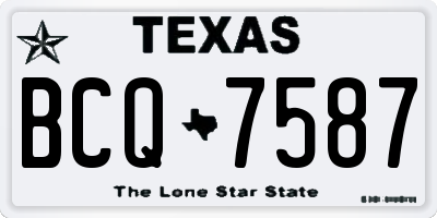 TX license plate BCQ7587