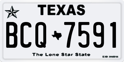 TX license plate BCQ7591