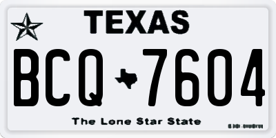 TX license plate BCQ7604