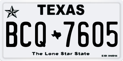 TX license plate BCQ7605
