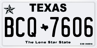 TX license plate BCQ7606