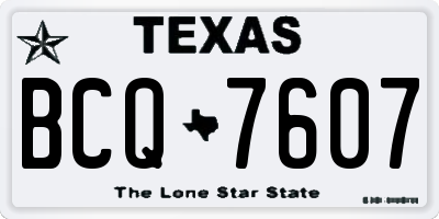 TX license plate BCQ7607