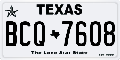 TX license plate BCQ7608