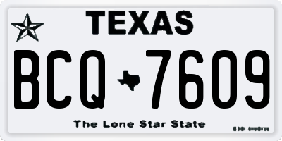 TX license plate BCQ7609