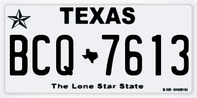TX license plate BCQ7613