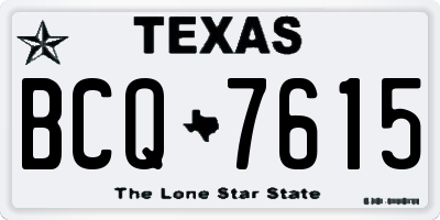 TX license plate BCQ7615