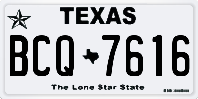 TX license plate BCQ7616