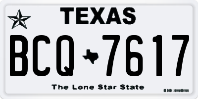 TX license plate BCQ7617