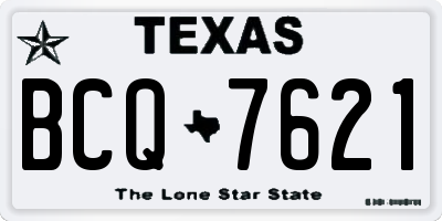 TX license plate BCQ7621