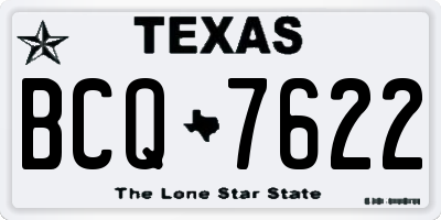 TX license plate BCQ7622