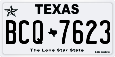 TX license plate BCQ7623