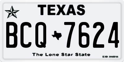 TX license plate BCQ7624