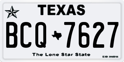 TX license plate BCQ7627