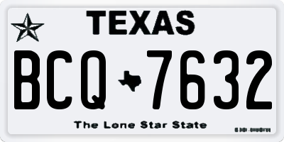 TX license plate BCQ7632