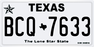 TX license plate BCQ7633