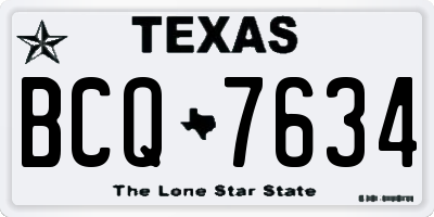 TX license plate BCQ7634