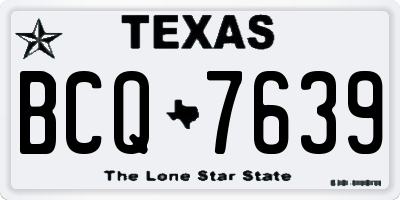 TX license plate BCQ7639