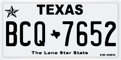 TX license plate BCQ7652