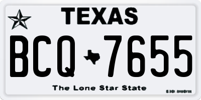 TX license plate BCQ7655