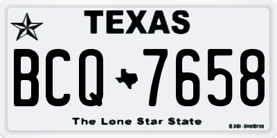 TX license plate BCQ7658