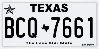 TX license plate BCQ7661