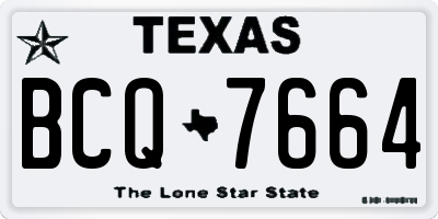 TX license plate BCQ7664